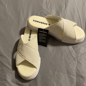 Brand new suede Converse slides